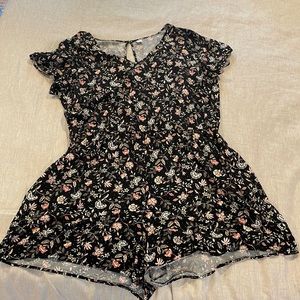 Old navy black floral romper